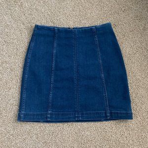 dark denim skirt
